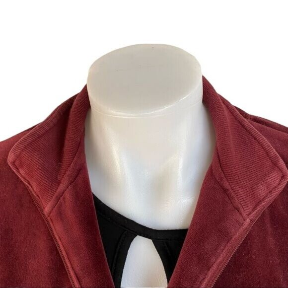 Vintage Charter Club Velour Jogger Set Maroon Track Suit Size S - Picture 7 of 16
